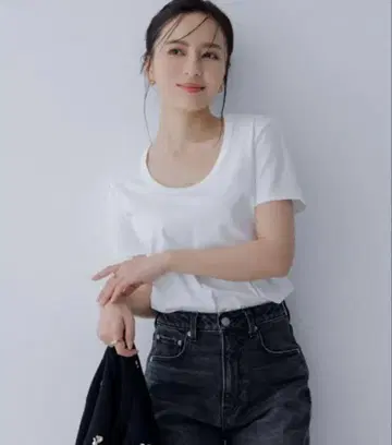 anuans 실크 터치 코튼 U넥T S 사이즈