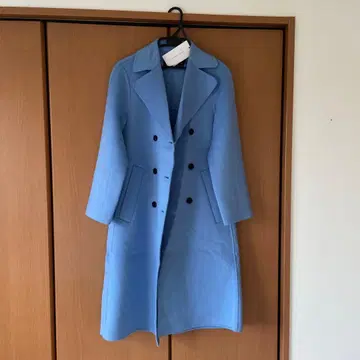 ZARA 스카이블루 컬러 코트 미사용 울 코트