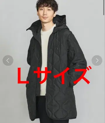 [ BEAUTY&YOUTH ] BY 고트 퀼트 지퍼 코트 블랙 L