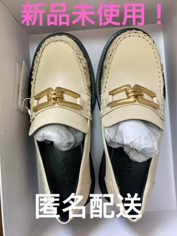 미사용 새상품! 미라 오웬 비트 로퍼 23.5cm 베이지