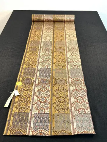 미사용 새상품 옷감 나고야 오비 순수 실크 미재단