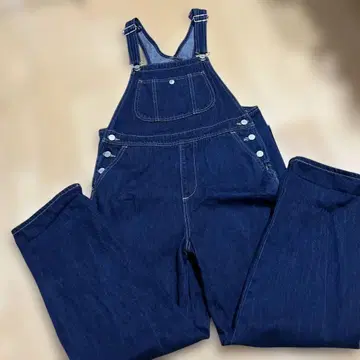 데님 오버롤 다크 블루