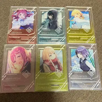 학마스 사진 스타일 아크릴 스탠드 6개 세트