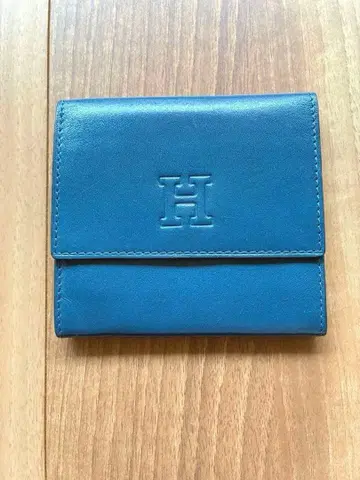 11/30까지 판매 HIROFU 로얄 블루 가죽 접이식 지갑