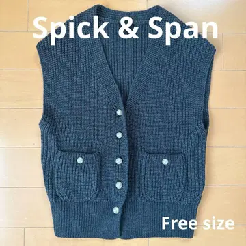 Spick&Span 니트 베스트 (두꺼운 원단) 아크릴 GRY