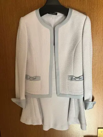 트위드 정장 세트 화이트 9호 M 사이즈