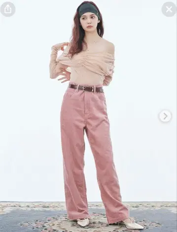 LILY BROWN 릴리 브라운 코듀로이 하이라이즈 와이드 팬츠