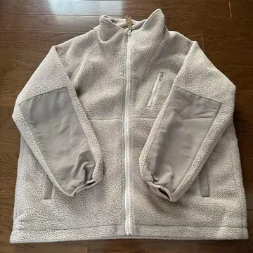 studio CLIP 라이트 베이지 플리스 자켓 오버 사이즈 L