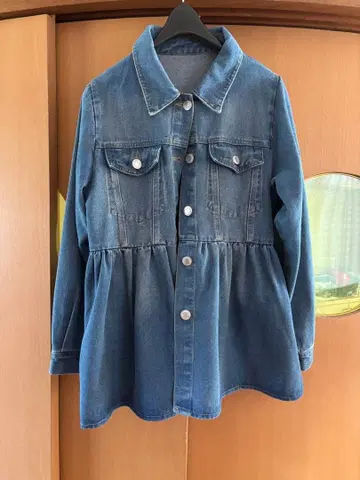 데님 페플럼 자켓