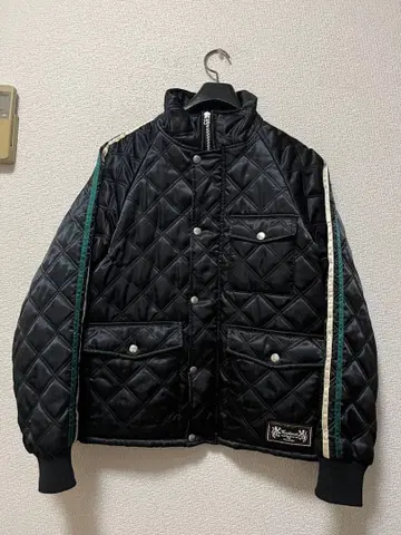 쿨캣 충전솜 퀼팅 레이싱 자켓 /1 블랙 라인