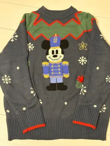 미키마우스 니트 스웨터 긴팔