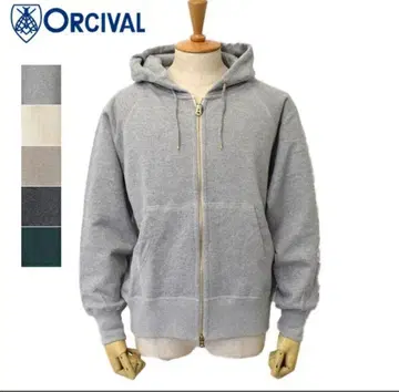 오르치발 맨투맨 후드티 헤더 그레이 더블 지퍼 새상품급