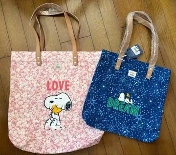 미사용 새상품 캐스키드슨, 스누피 콜라보 토트백 2세트