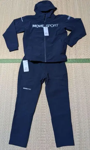 DESCENTE MOVE SPORT 저지 세트 네이비