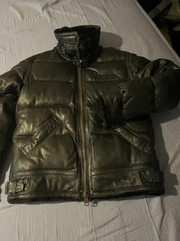 AVIREX 아비렉스 가죽 다운 자켓