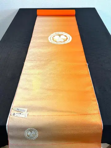 미사용 새상품 옷감 나고야 오비 순수 실크 미재단 (자수)