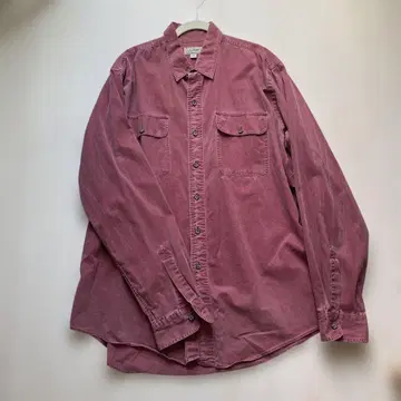 L.L.Bean 빨간색 버튼 셔츠 XL 80s