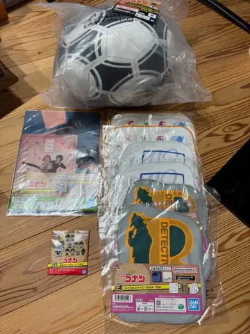 명탐정 코난 축구공 타월 제일복권 세트 미개봉