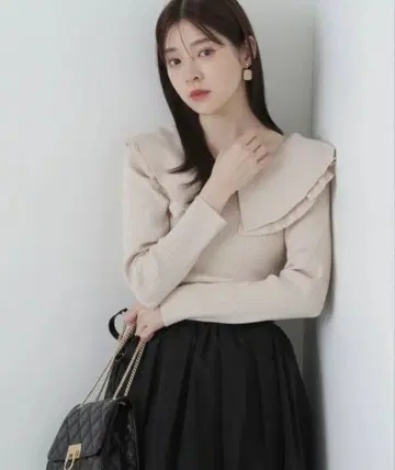 PROPORTION BODY DRESSING 플리츠 레이어드 니트