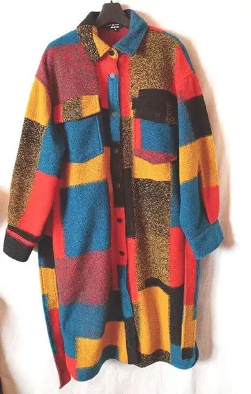 데시구알 Desigual 패치워크풍 울 코트
