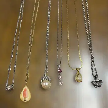 목걸이 세트 6개 실버 골드 28