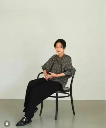 Aresense 아센스 큐프라 자카드 블라우스