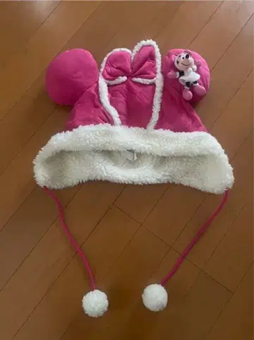 팬캡 무스탕 미니 핑크