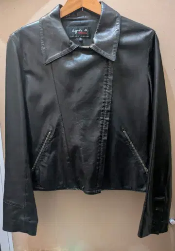 agnes b. 에네스베 SPECIAL 라무 가죽 자켓 짧은 기장