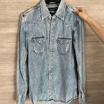 데님 셔츠 라이트 블루 긴팔