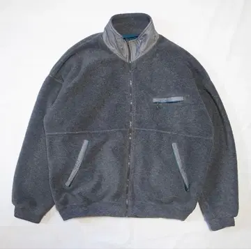 그레이 플리스 자켓 하이넥