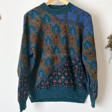 JUN IMPORT 니트 레트로 패턴