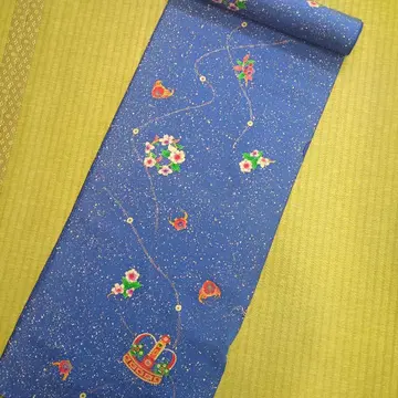 새상품 유젠 순수 실크 옷감 2장 10