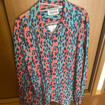 The Pretty Green 레오파드 무늬 긴팔 셔츠 L