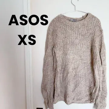 새상품급 ASOS [XS] 베이지 니트 스웨터 상의
