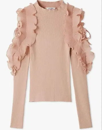 스나이델 플리츠프릴 도킹 니트 풀오버