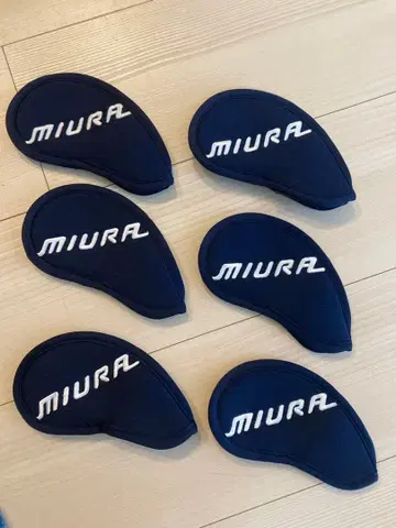 MIURA 미우라기켄 아이언용 골프헤드커버 6개 세트 네이비