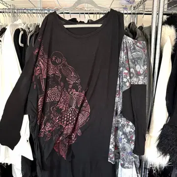 일본풍 패턴 변형 티셔츠