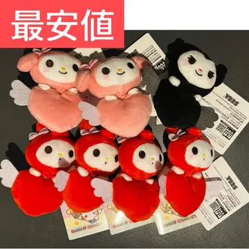 말랑말랑 산리오 캐릭터즈 마스코트 멜로크로 하트 7개 세트