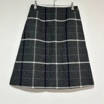 n0822 새상품급 [브룩스브라더스] 울100% 체크 무늬 스커트