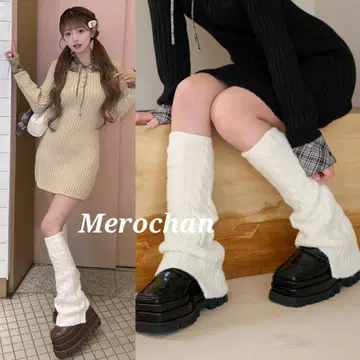 다리치 루즈 리브 니트 레그 워머 택 포함 새상품 F