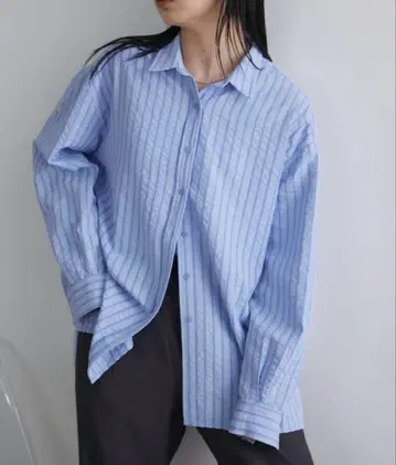 오버 사이즈 베이직 축구 스트라이프 셔츠