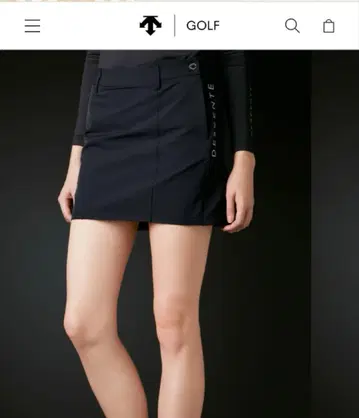 데상트 골프 스커트 사이즈M 블랙
