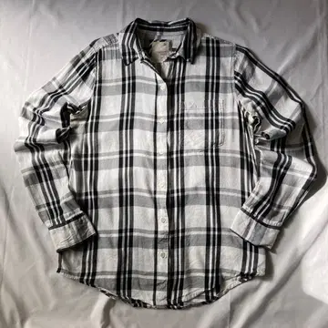 00년대 플란넬 셔츠 화이트 블랙 그런지 Y2K 인기 헤이세이 구제 의류