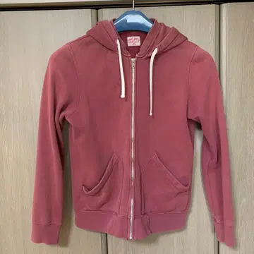 리얼 맥코이 풀 집업 후가공 후드티 S