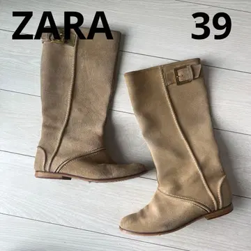 ZARA 베이지 롱 부츠 39