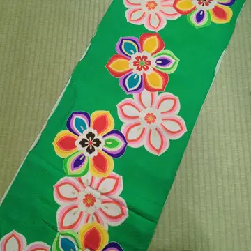 새상품 유젠 순수 실크 옷감 2장 10