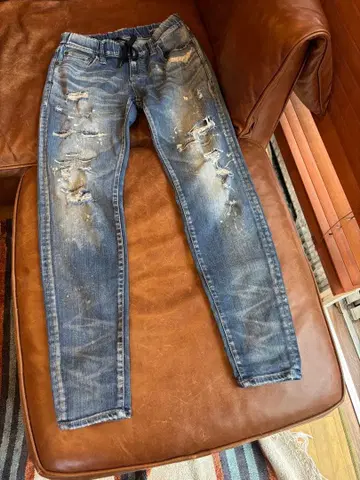 SURT x BigJohn 콜라보 스키니 데님 데미지 데님 블루