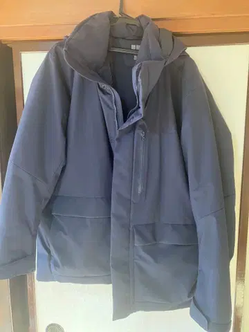 UNIQLO 네이비 하이브리드 다운 자켓 XL