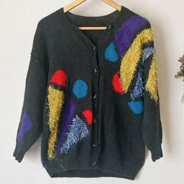 빈티지, 레트로 패턴 니트 가디건