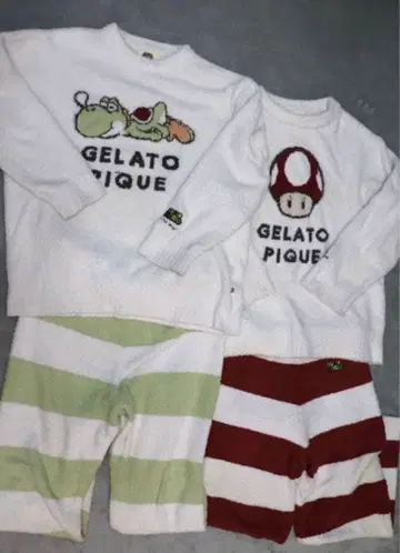 [ 겨울 추천 ] 젤라또피케 요시/키노피오 룸웨어 상하의 세트 페어